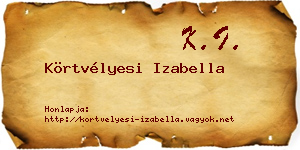 Körtvélyesi Izabella névjegykártya